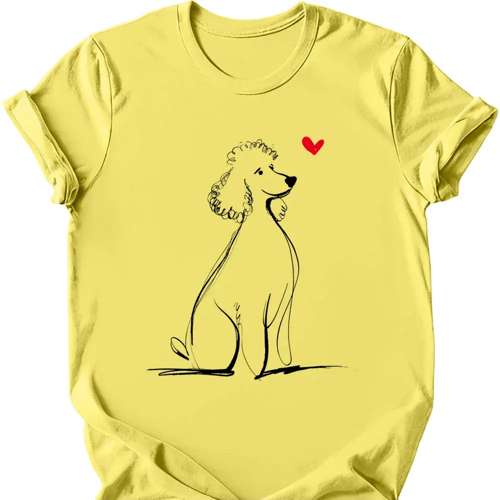 Poodle sketch tee cornsilk