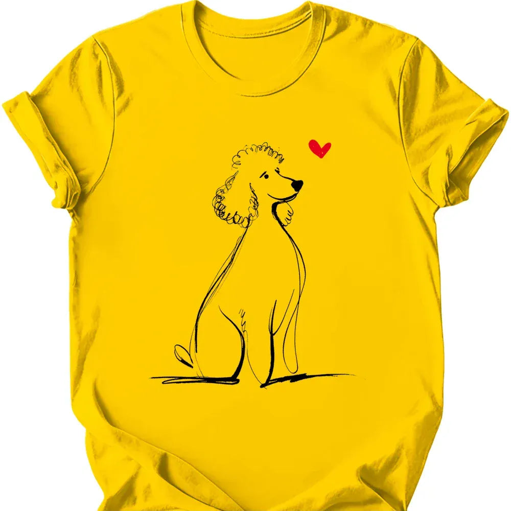 Poodle sketch tee daisy