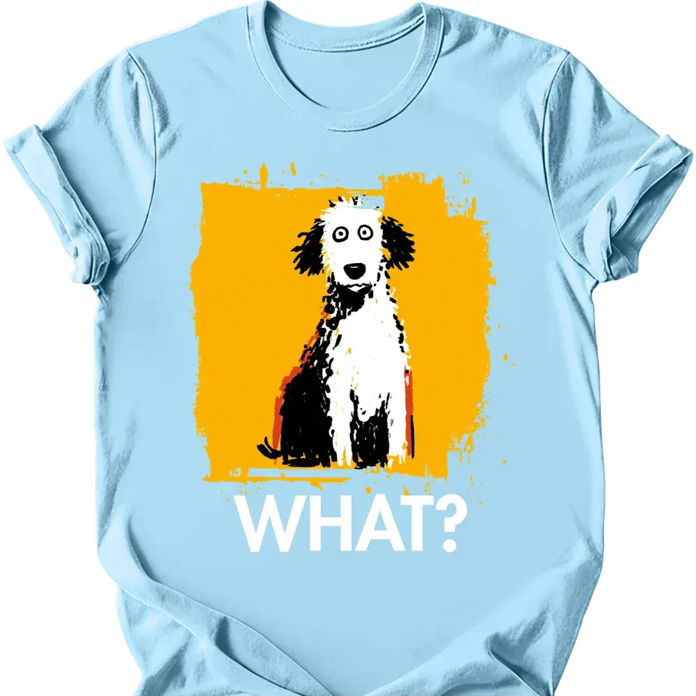 Poodle what tee light blue