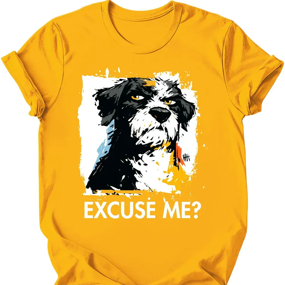 Portuguese Water Dog excuse me tee gold