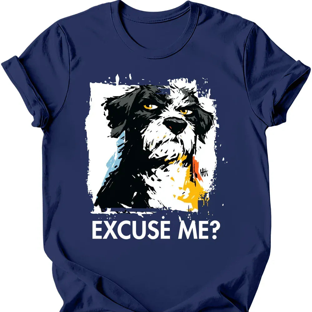 Portuguese Water Dog excuse me tee navy