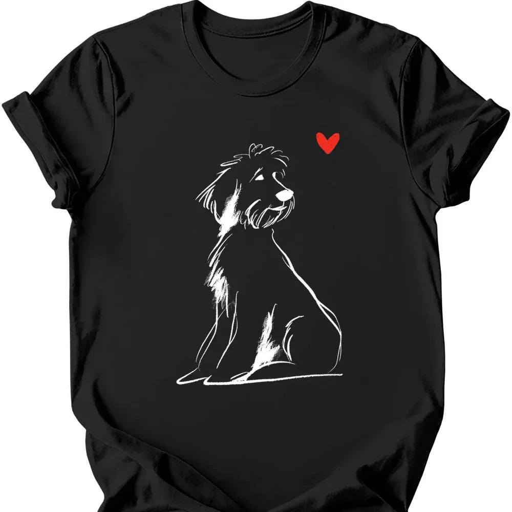 Portuguese Water Dog sketch tee black