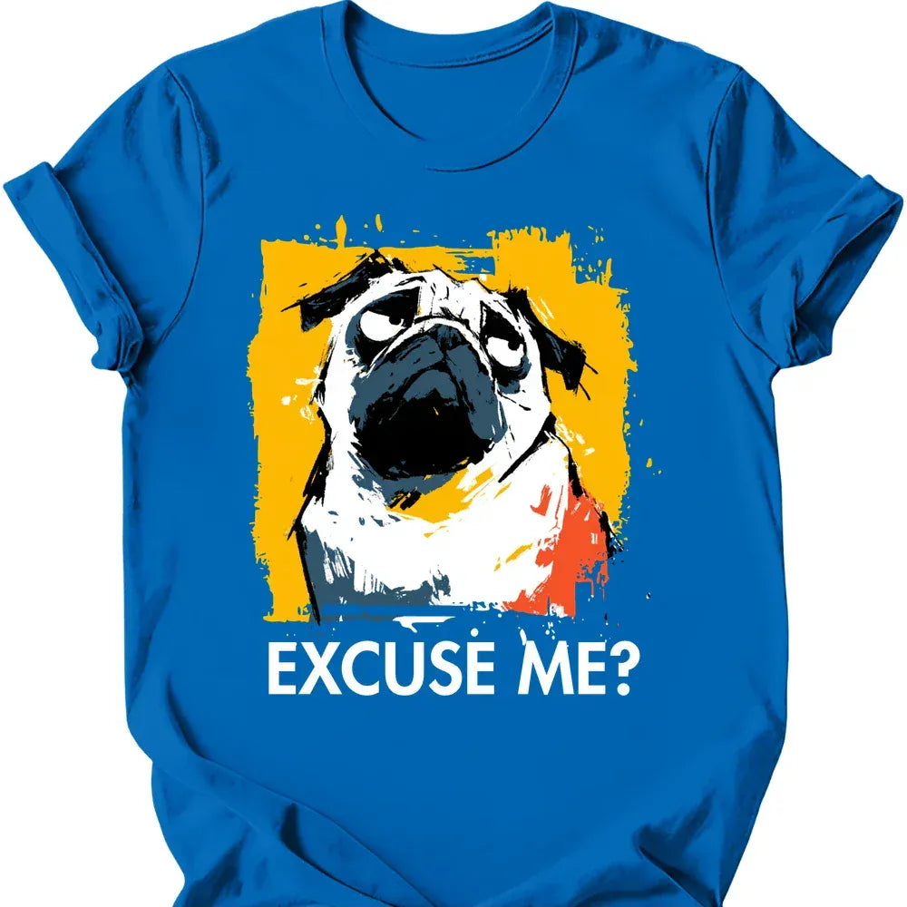 Pug excuse me tee royal