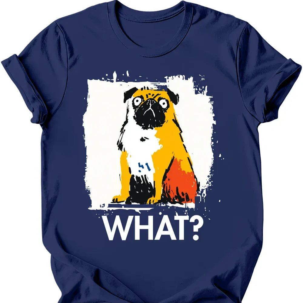 Pug what tee navy