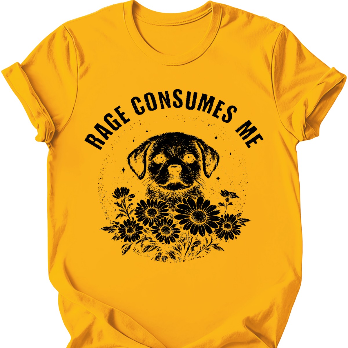 Rage Consumes Me T-Shirt - Gold