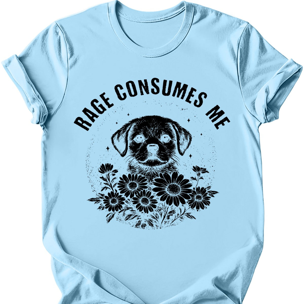 Rage Consumes Me T-Shirt - Light Blue