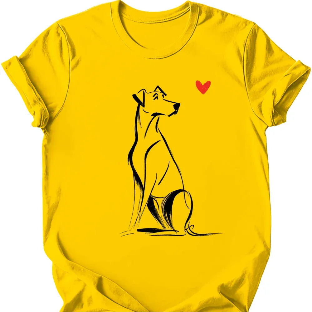 Rhodesian Ridgeback sketch tee daisy