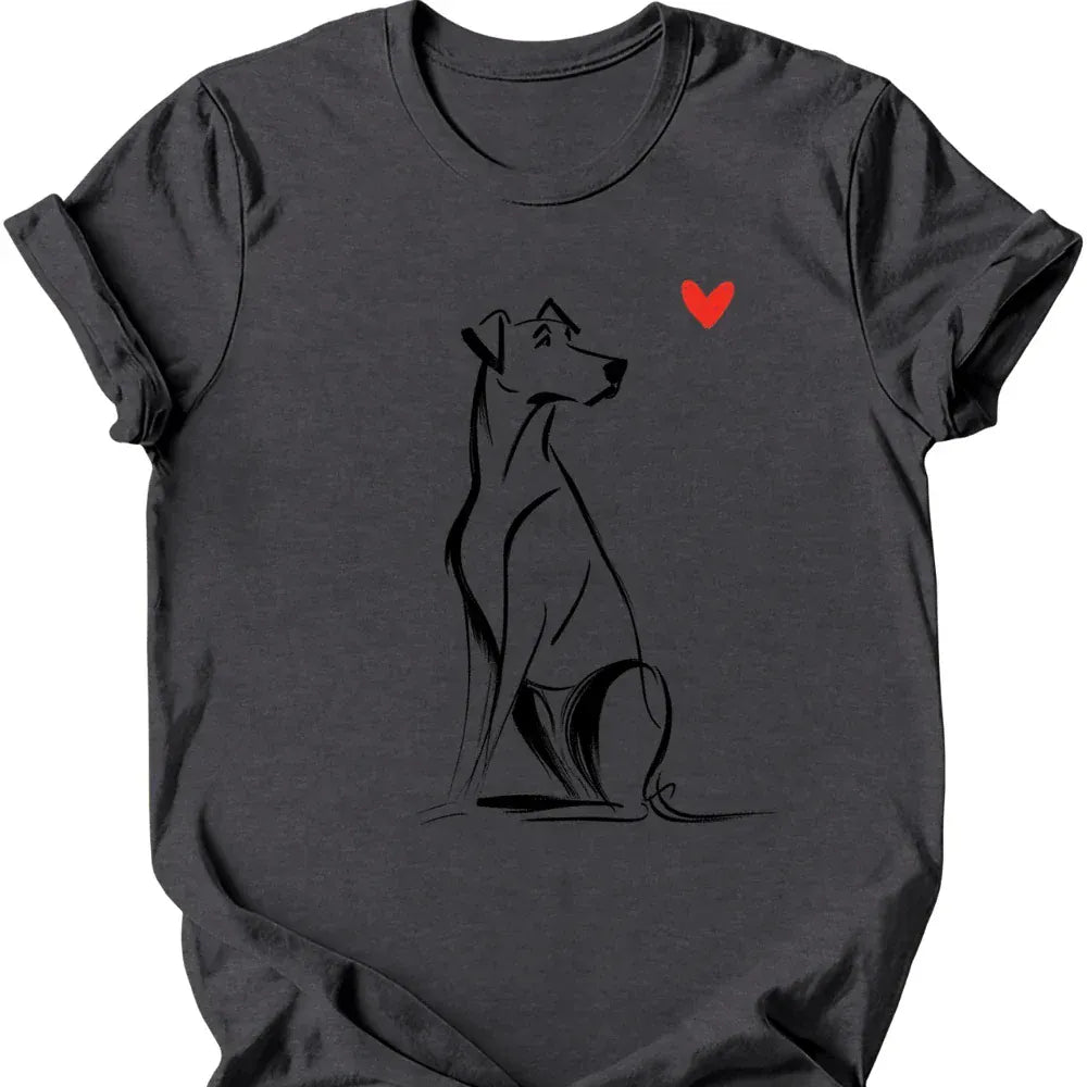 Rhodesian Ridgeback sketch tee dark heather