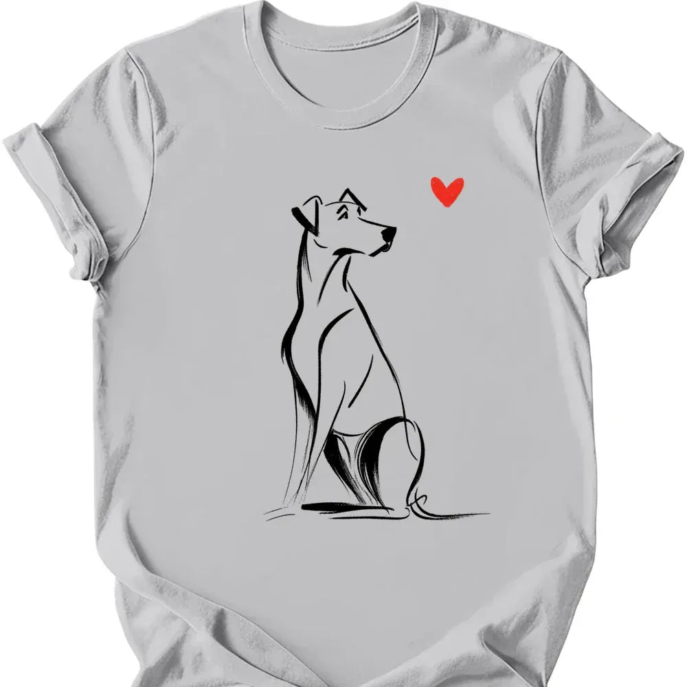 Rhodesian Ridgeback sketch tee ice grey