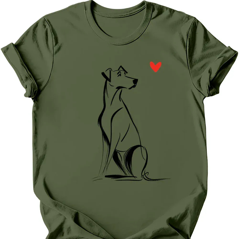 Rhodesian Ridgeback sketch tee military green