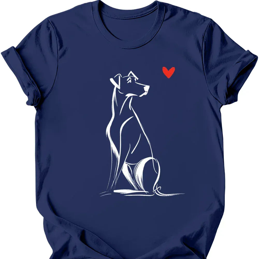 Rhodesian Ridgeback sketch tee navy