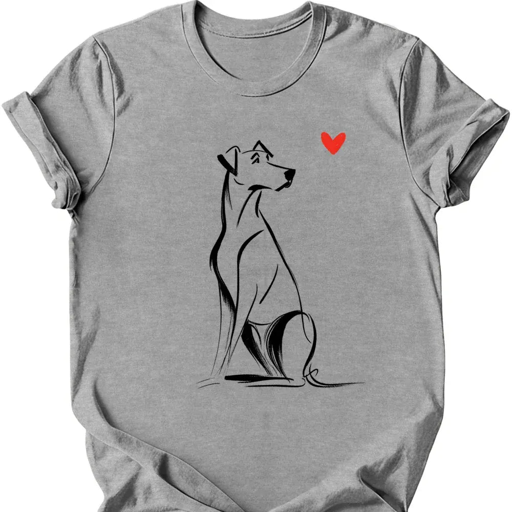 Rhodesian Ridgeback sketch tee sport grey