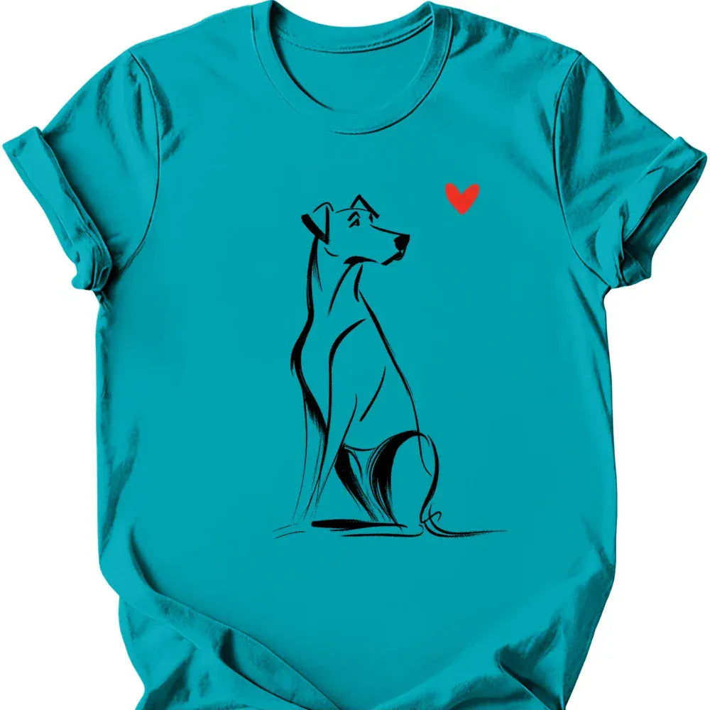 Rhodesian Ridgeback sketch tee tropical blue