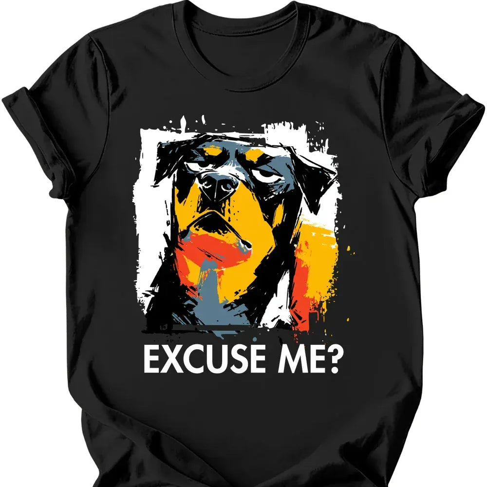 Rottweiler excuse me tee black
