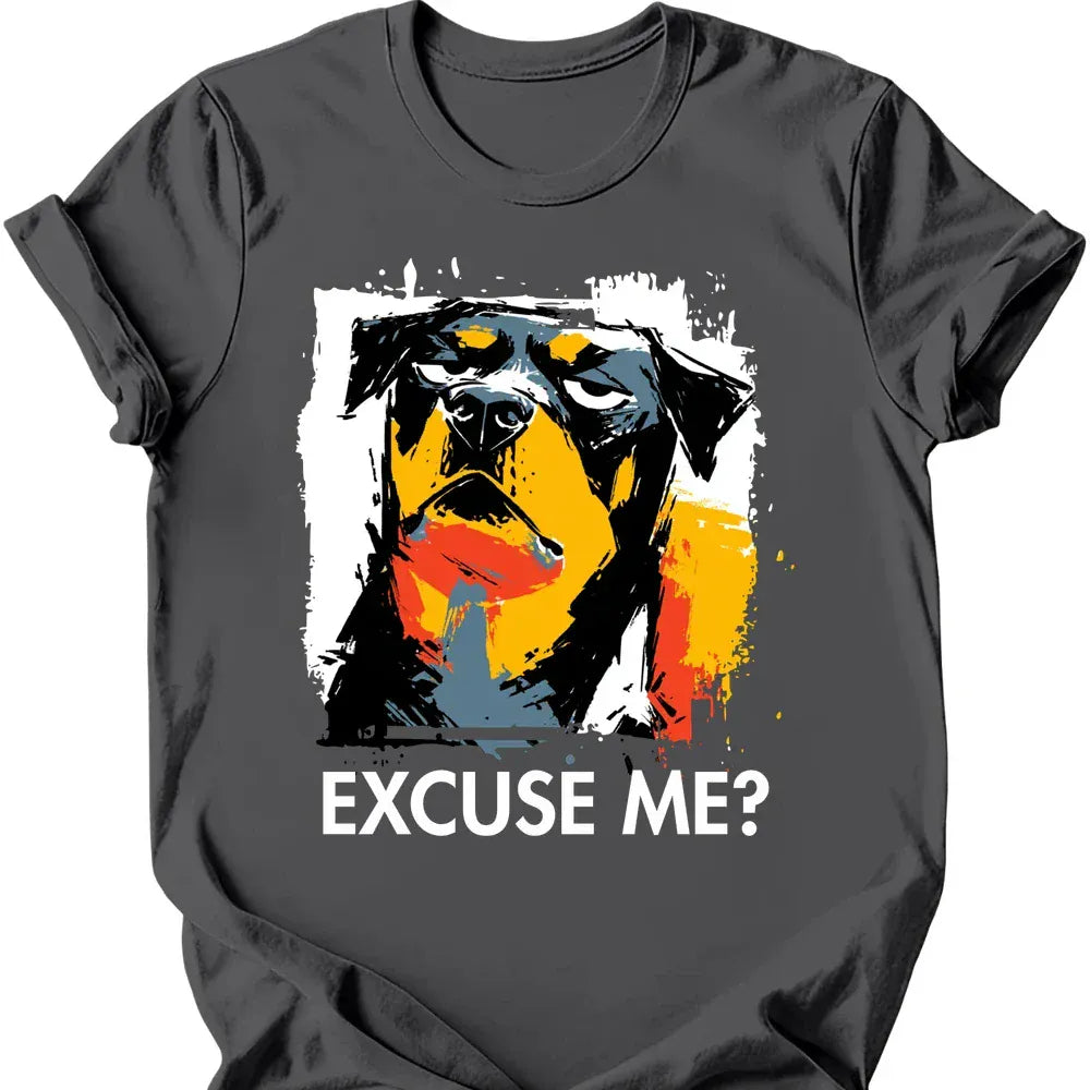 Rottweiler excuse me tee charcoal