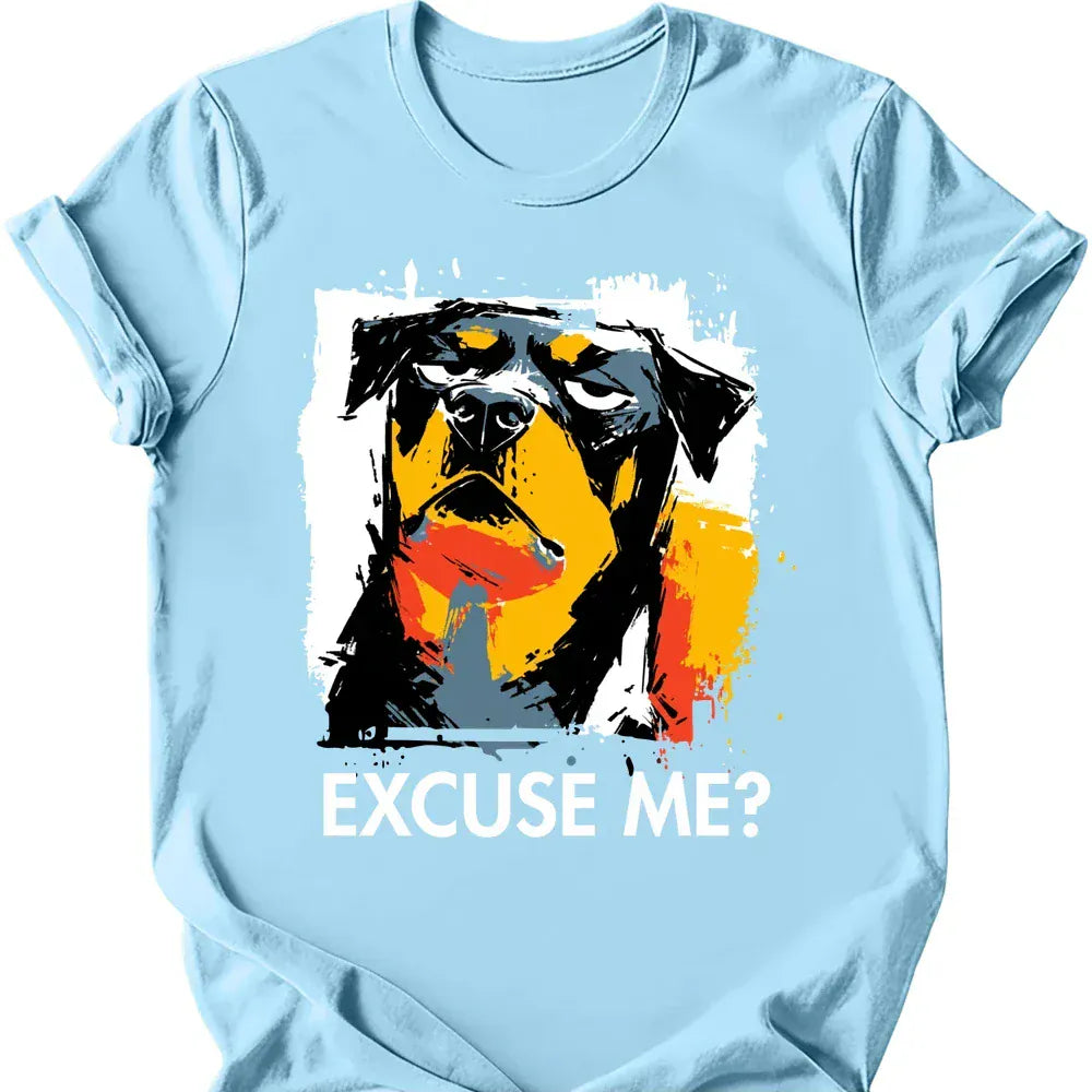 Rottweiler excuse me tee light blue