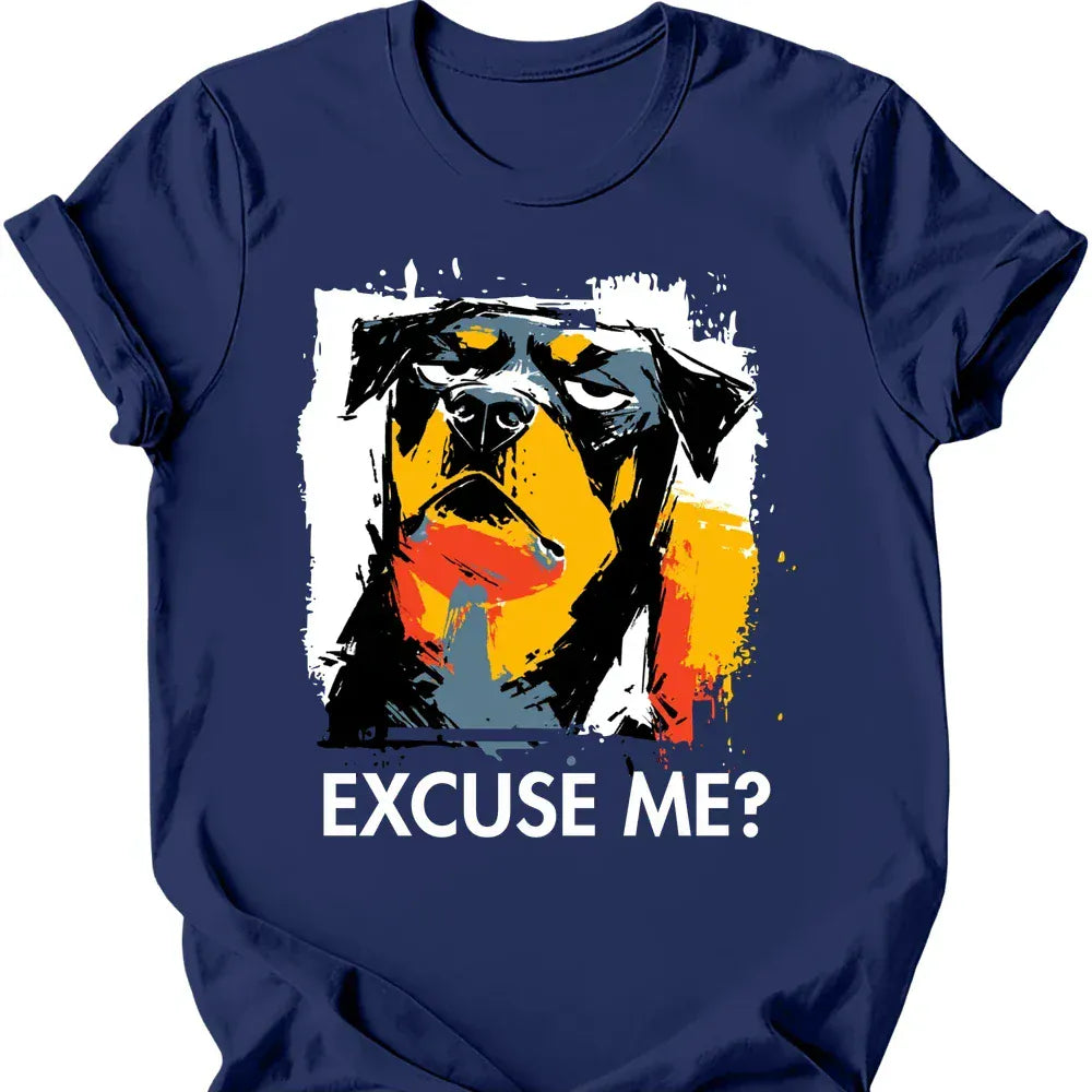 Rottweiler excuse me tee navy
