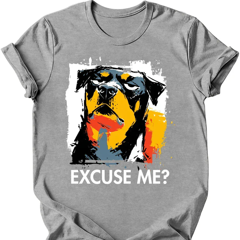 Rottweiler excuse me tee sport grey