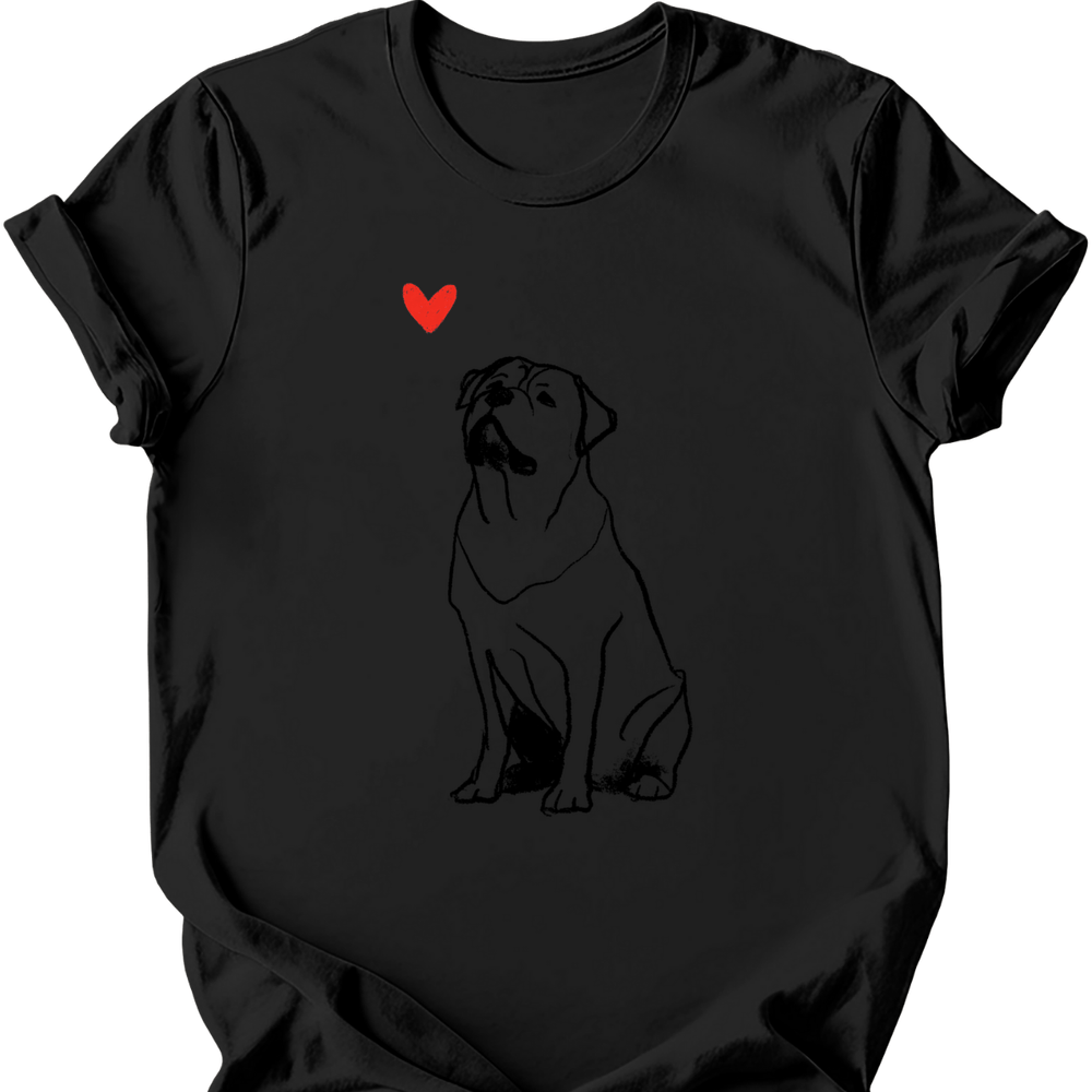 Rottweiler sketch tee black