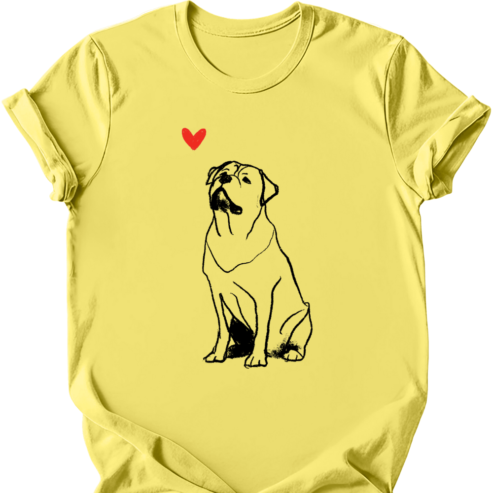 Rottweiler sketch tee cornsilk