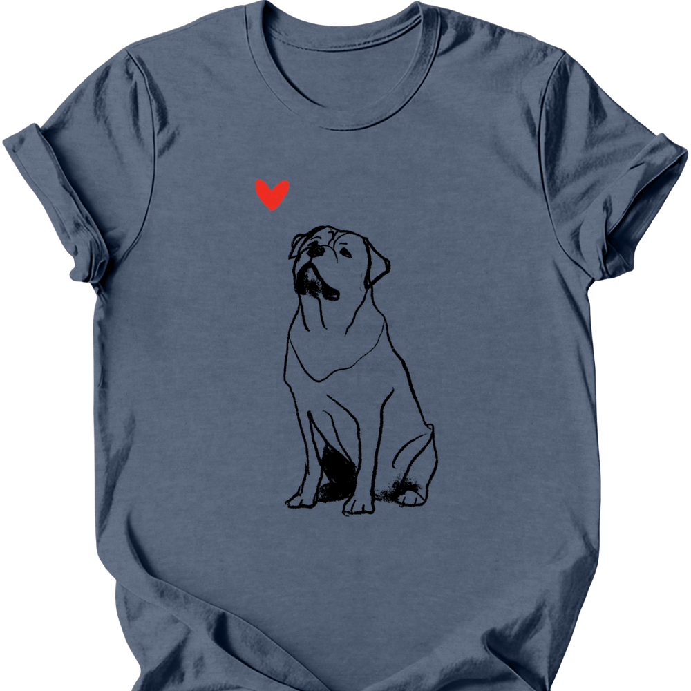 Rottweiler sketch tee heather indigo