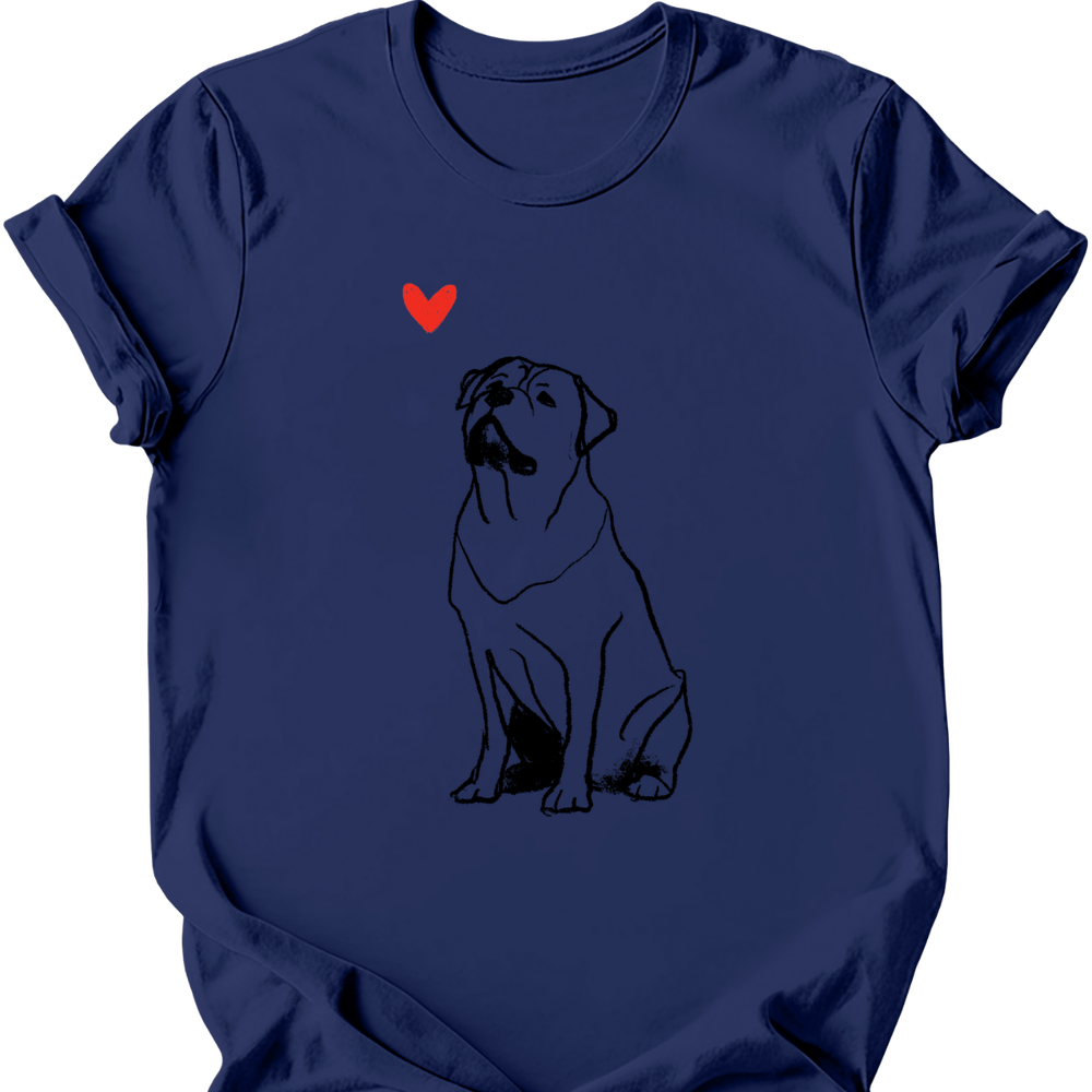 Rottweiler sketch tee navy