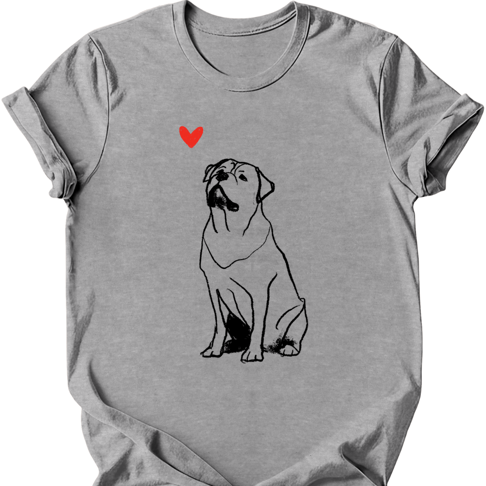 Rottweiler sketch tee sport grey