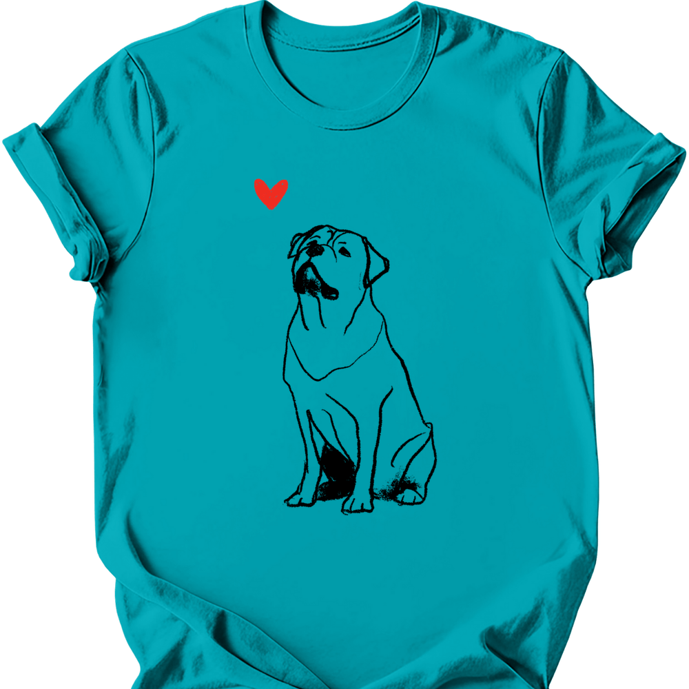 Rottweiler sketch tee tropical blue