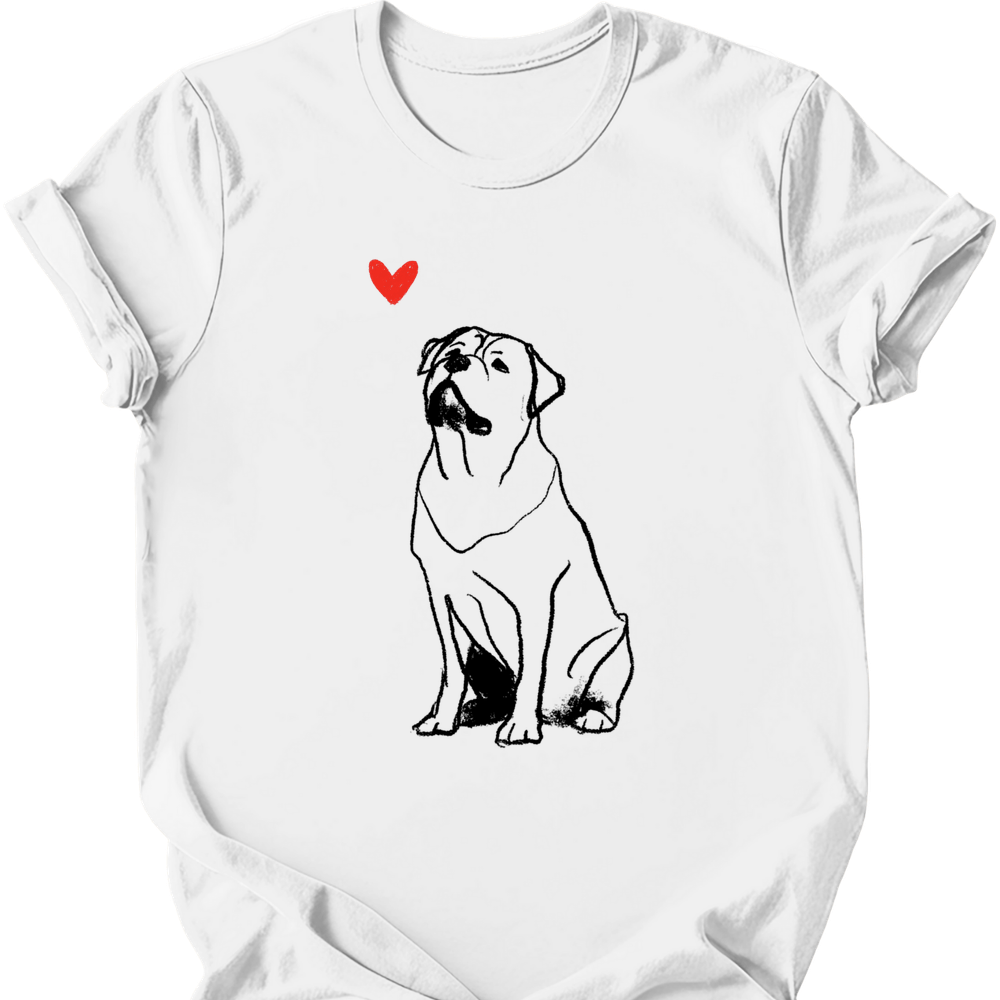Rottweiler sketch tee white