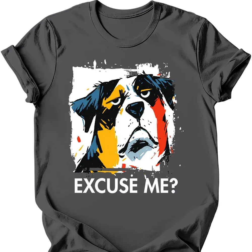 Saint Bernard excuse me tee charcoal