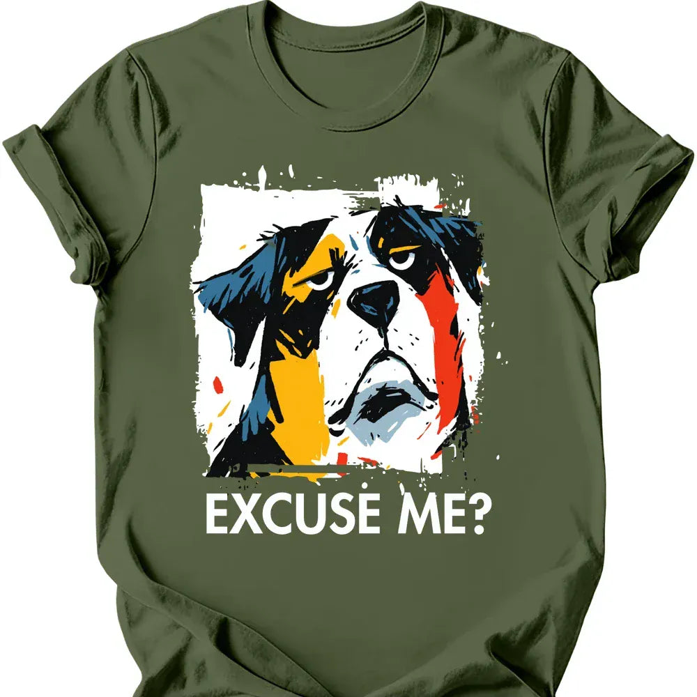 Saint Bernard excuse me tee military green
