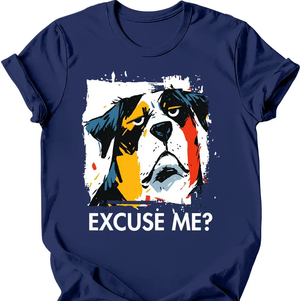 Saint Bernard excuse me tee navy