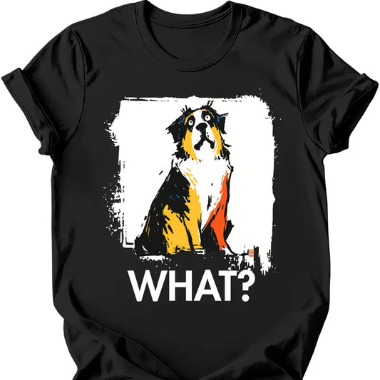 Saint Bernard what dog tee black color