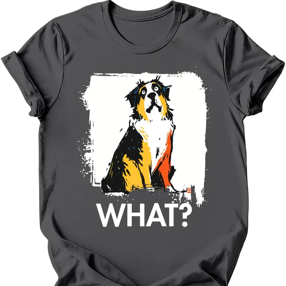 Saint Bernard what dog tee charcoal color