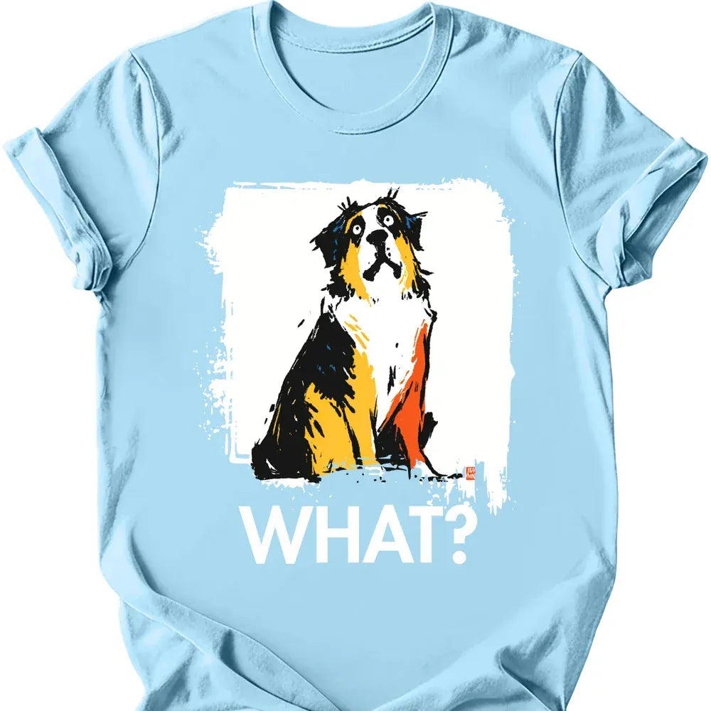 Saint Bernard what dog tee light blue color