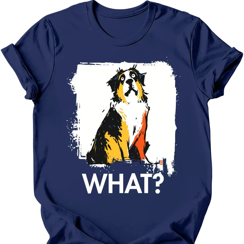Saint Bernard what dog tee navy color