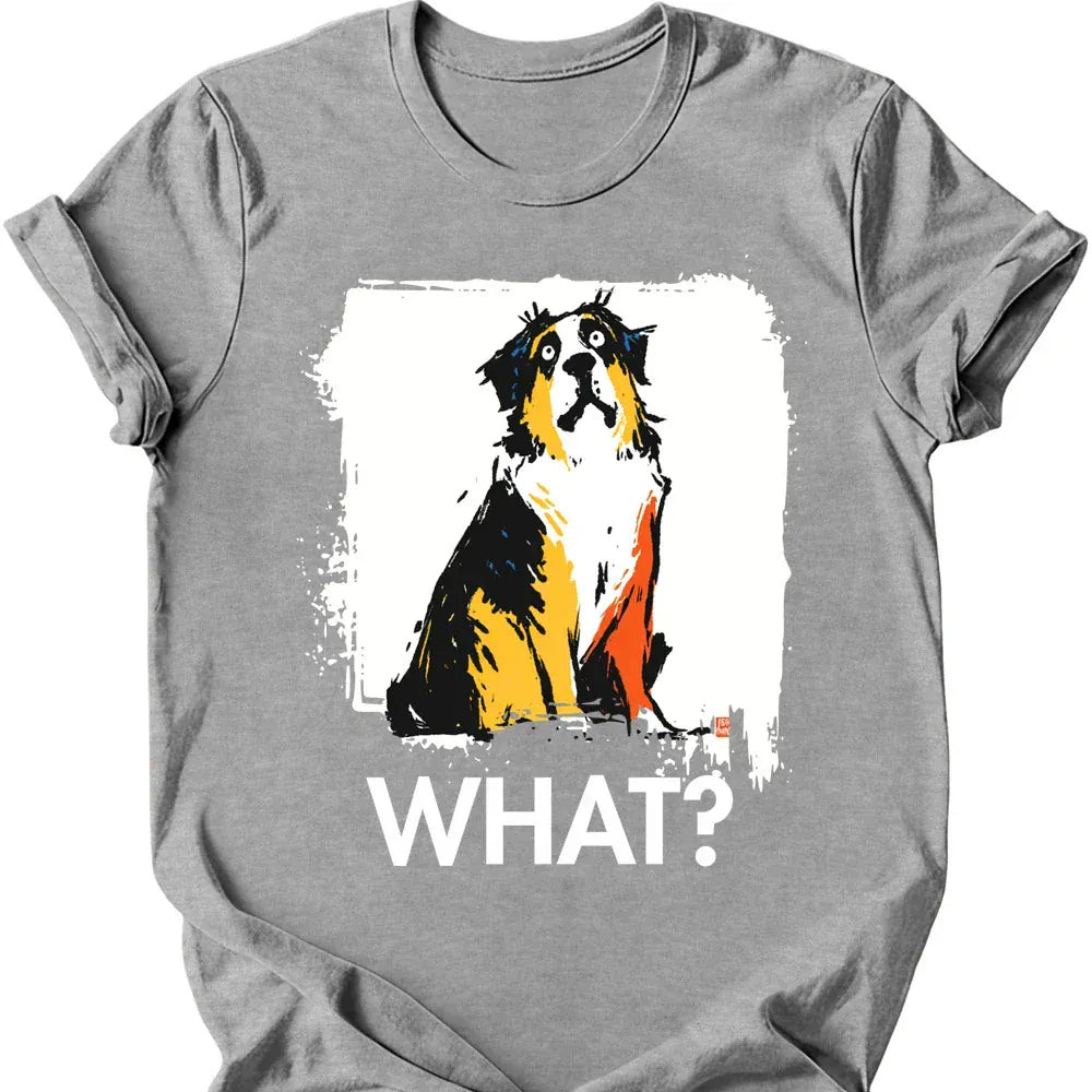 Saint Bernard what dog tee sport grey color