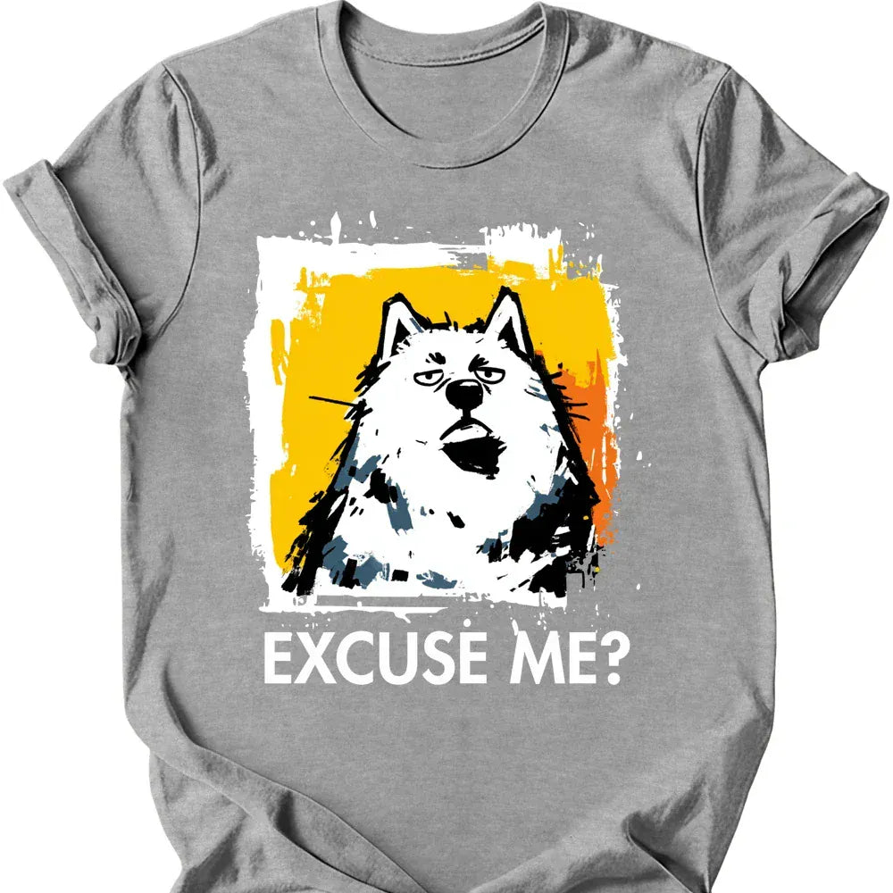 Samoyed excuse me tee sport grey