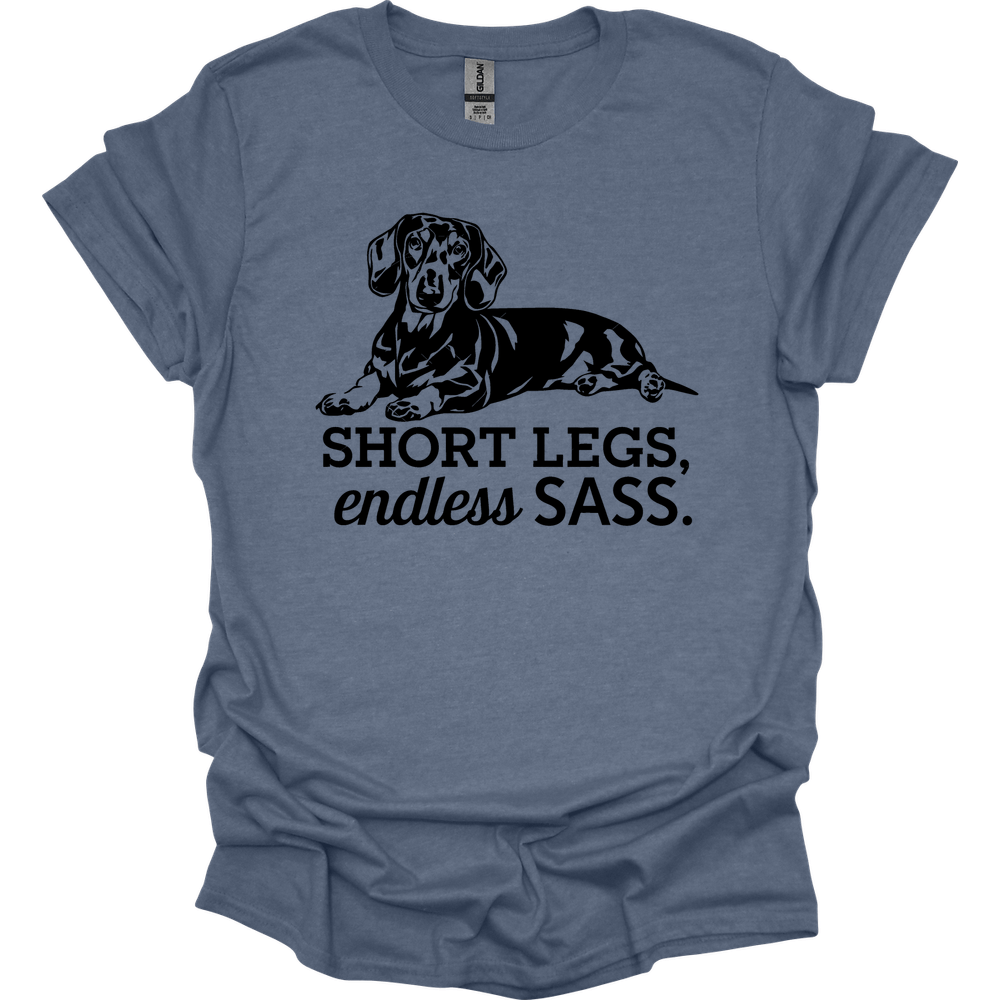 sassy dachshund 1 shirt heather indigo