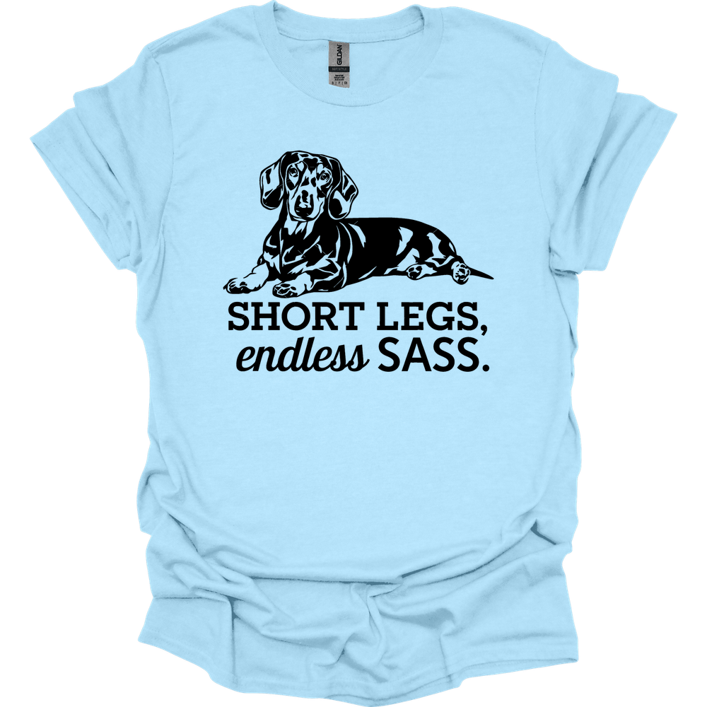 sassy dachshund 1 shirt light blue