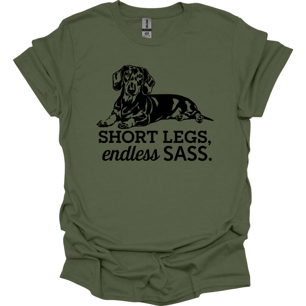 sassy dachshund 1 shirt military green