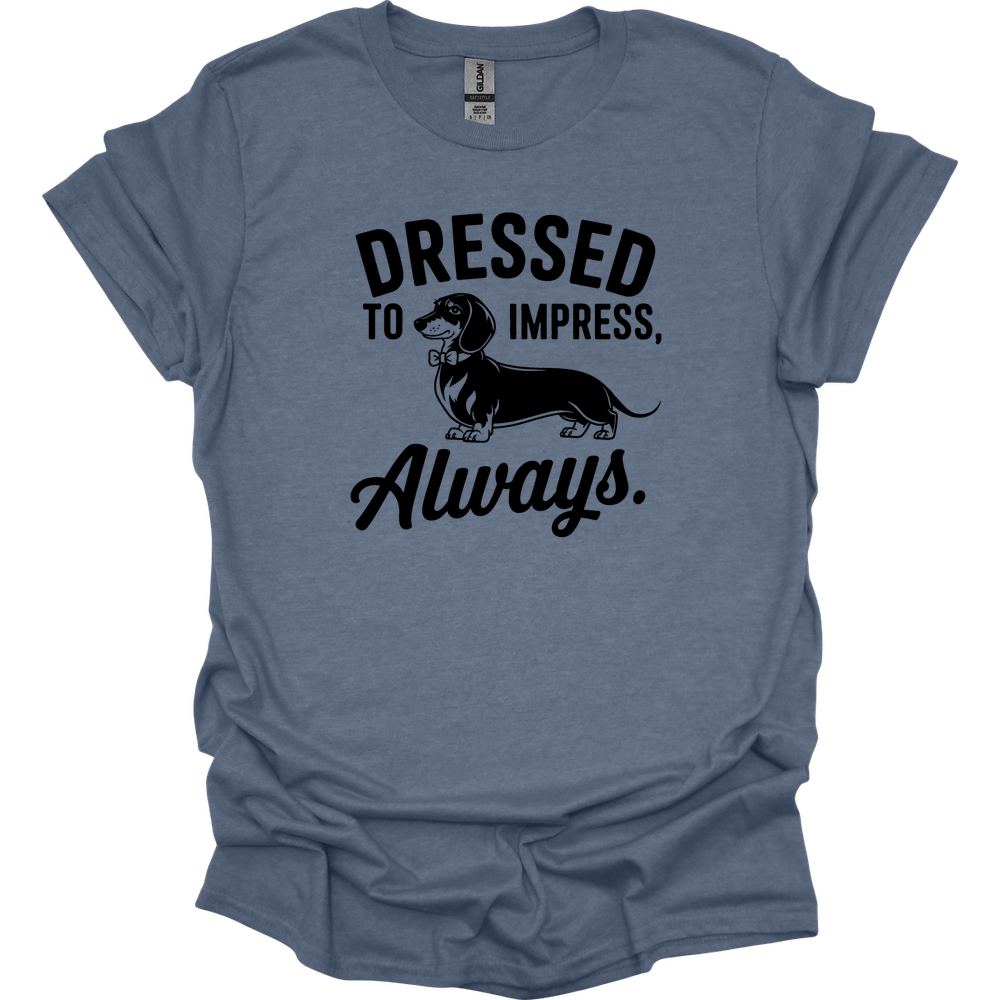 sassy dachshund 17 shirt heather indigo