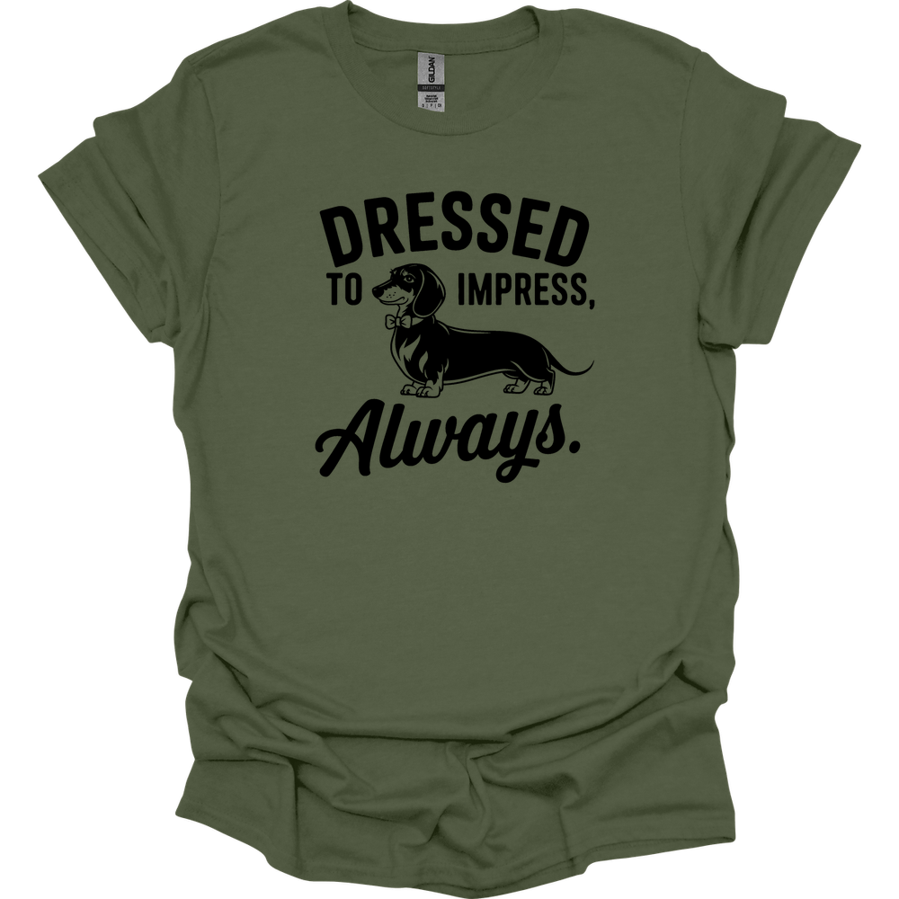 sassy dachshund 17 shirt military green