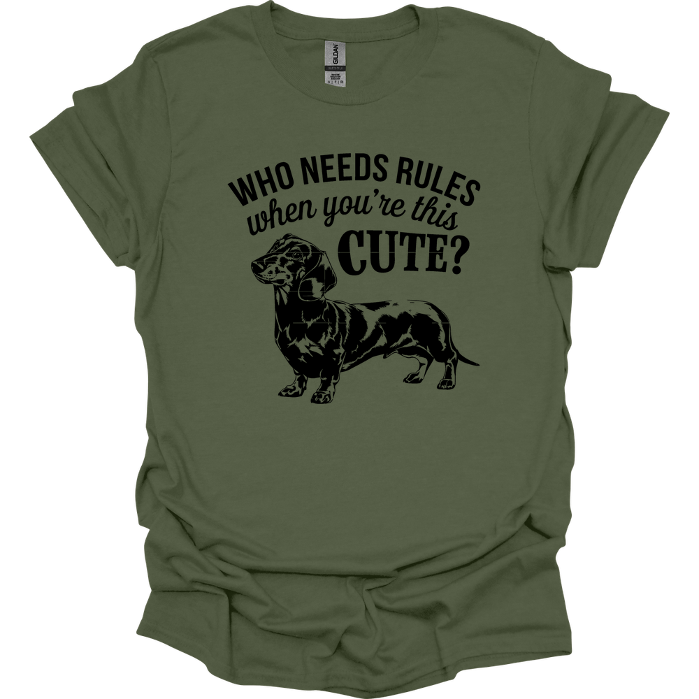 sassy dachshund 18 shirt military green