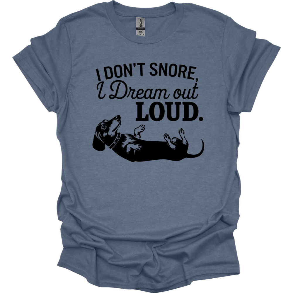 sassy dachshund 21 shirt heather indigo