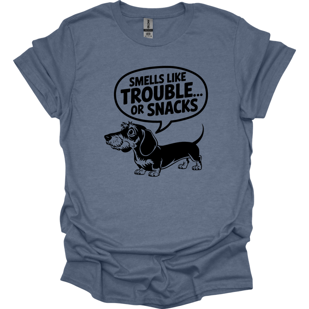sassy dachshund 24 shirt heather indigo