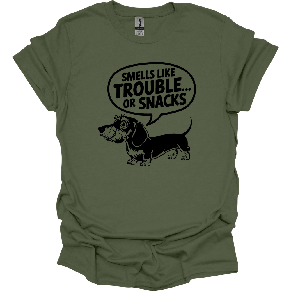 sassy dachshund 24 shirt military green
