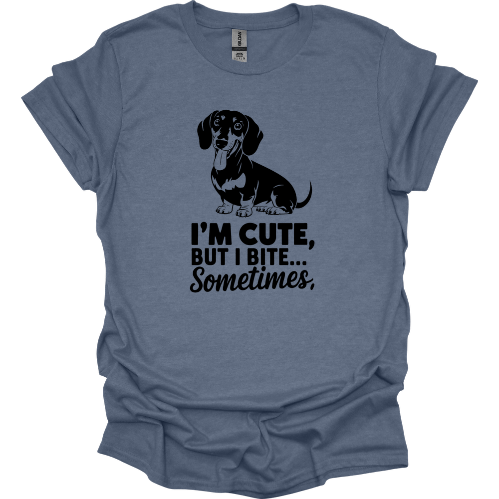 sassy dachshund 25 shirt heather indigo