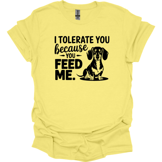 sassy dachshund 38 shirt cornsilk