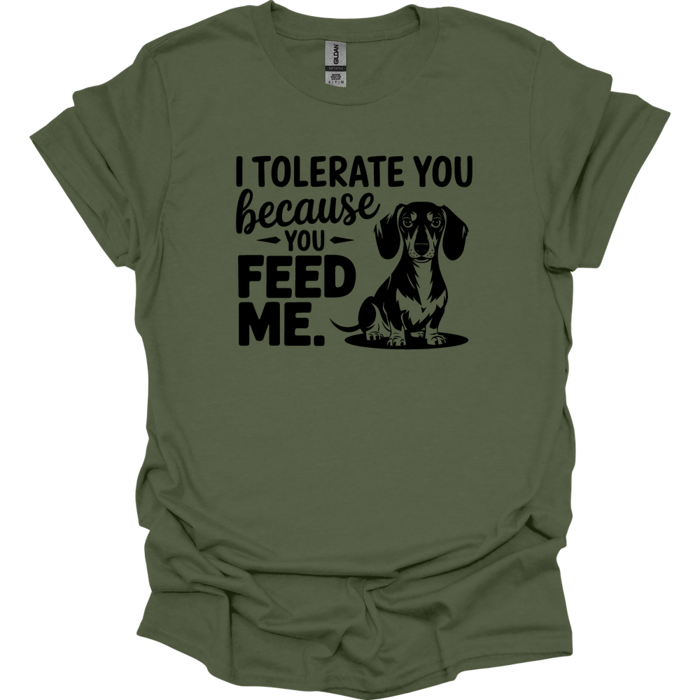 sassy dachshund 38 shirt military green